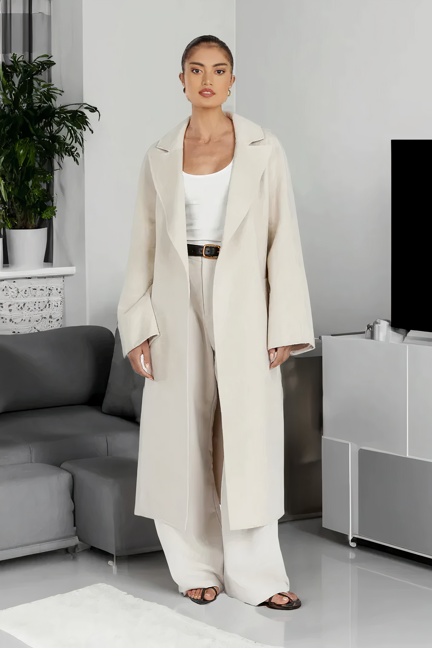 Manteau Élégant Femme Taille Longue - luxestyle