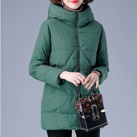 Veste Douillette Col Rond Côtelée pour Femme Automne-Hiver - LuxeStyle
