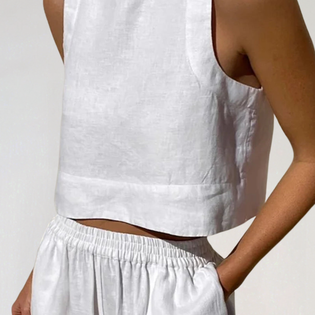 Tenue Été Femme Blanche Décontractée - LuxeStyle