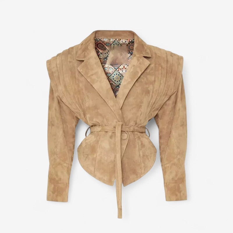 Veste Femme Élégante à Ceinture - LuxeStyle