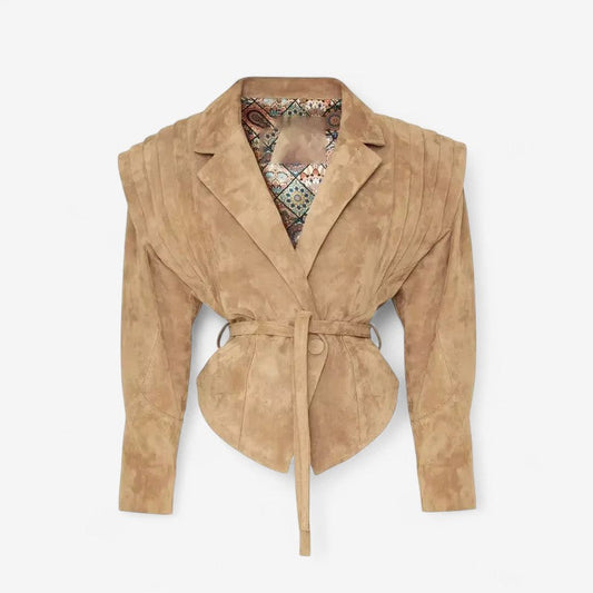 Veste Femme Élégante à Ceinture - LuxeStyle