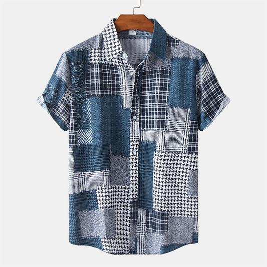 Chemise Décontractée Homme Manche Courte Vintage - luxestyle