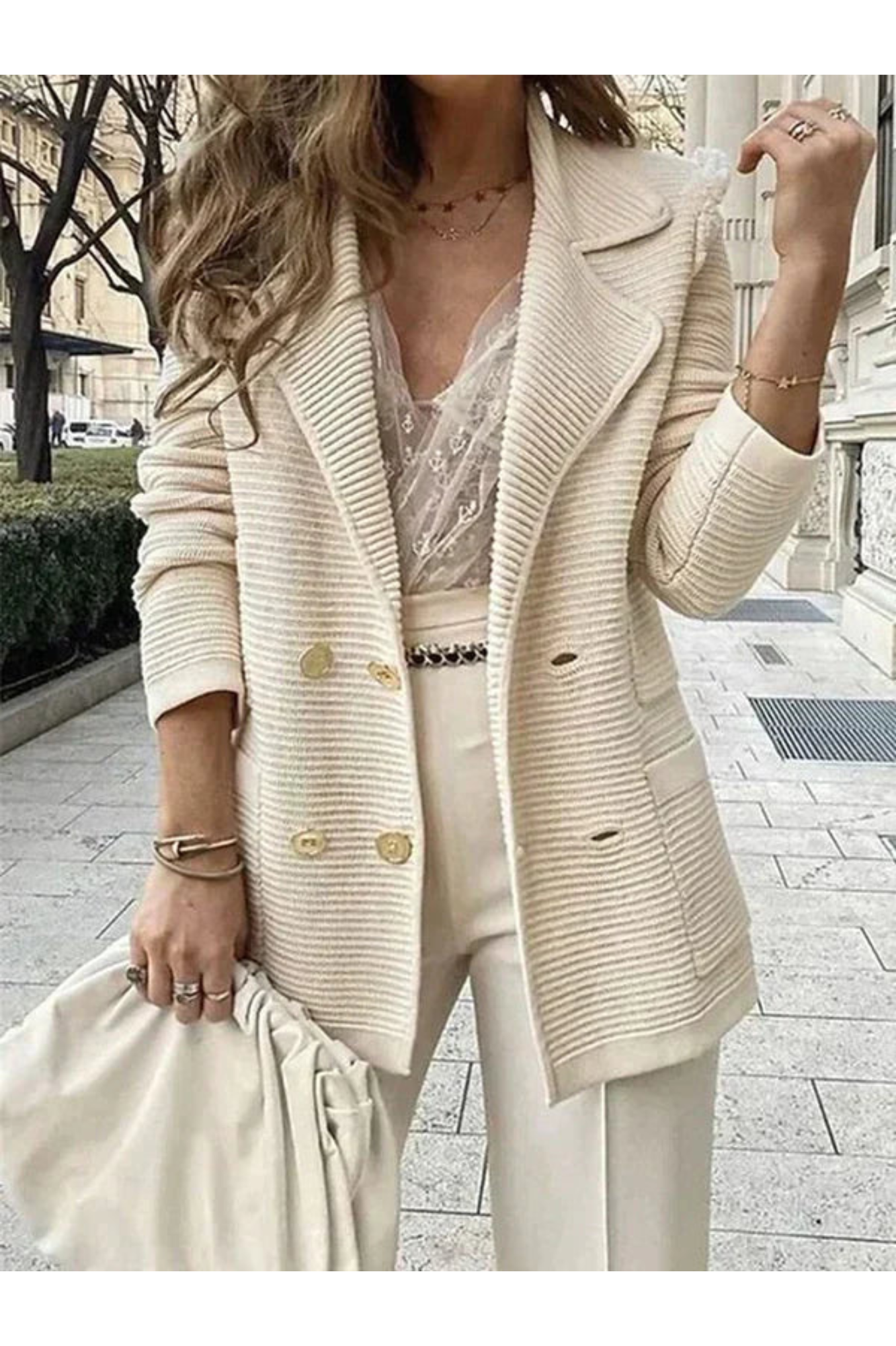 Blazer Féminin Long Élégant Hiver - luxestyle