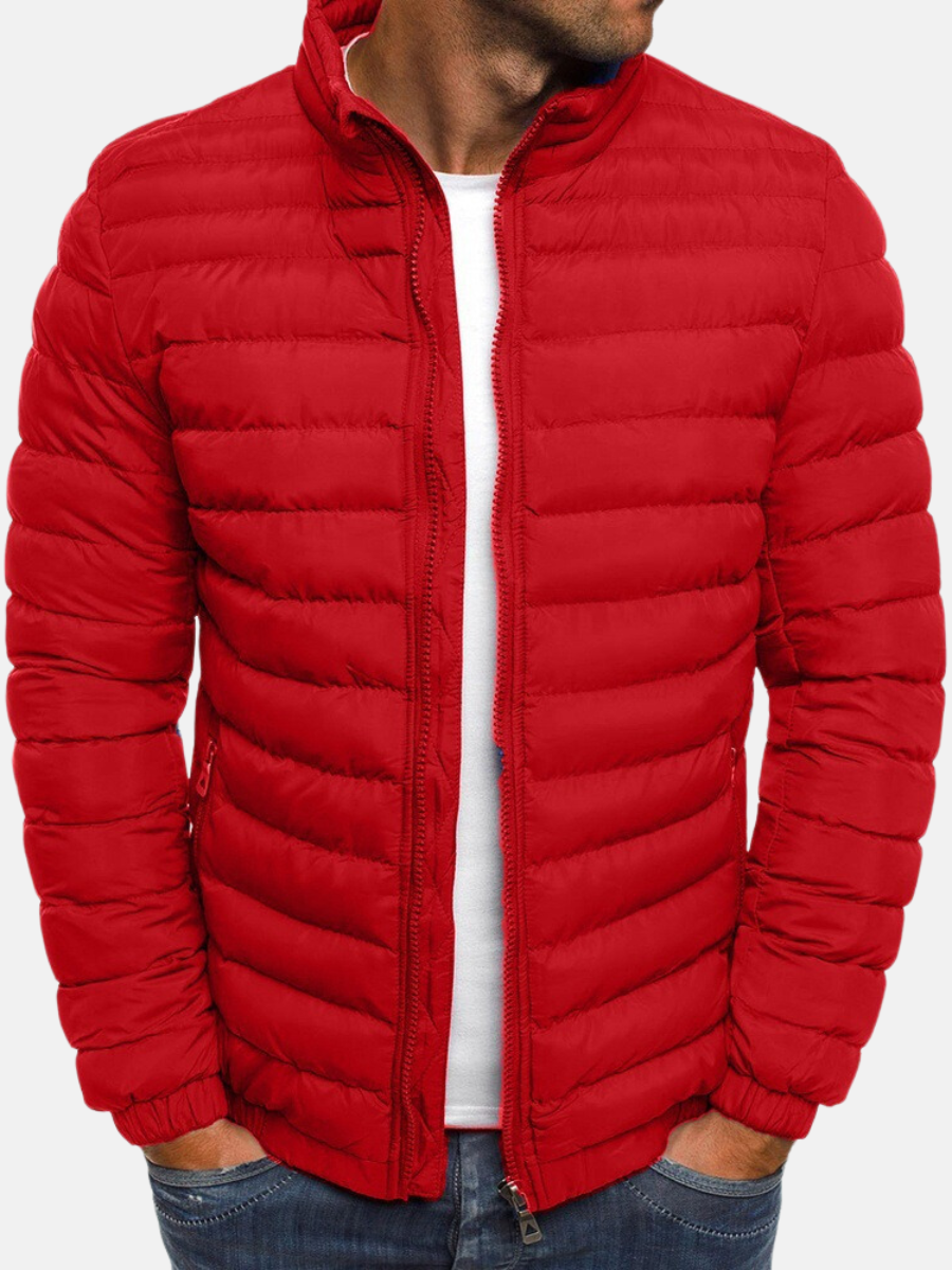 Veste Hiver Homme – Matelassée Légère avec Capuchon et Fermeture Éclair