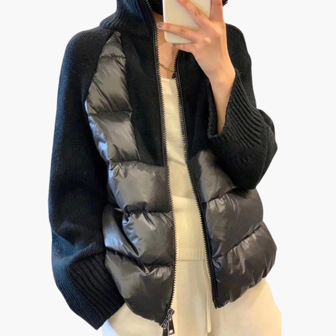 Doudoune Femme Hiver Élégante à Capuchon