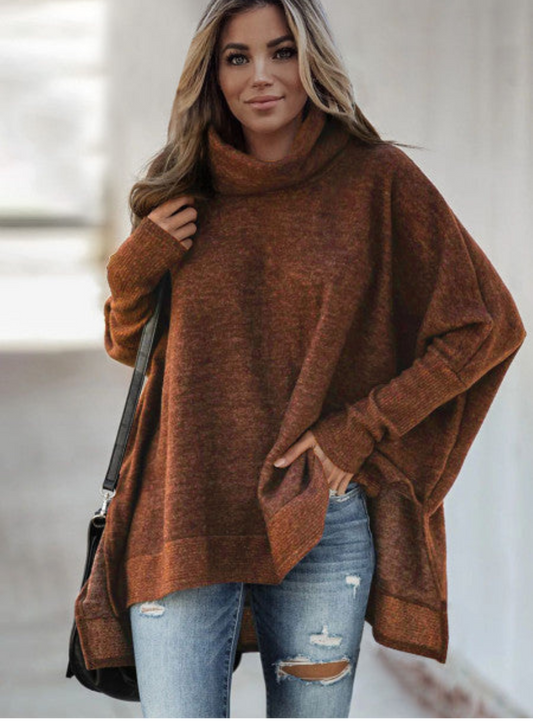 Pull Col Roulé Féminin Élégant - luxestyle