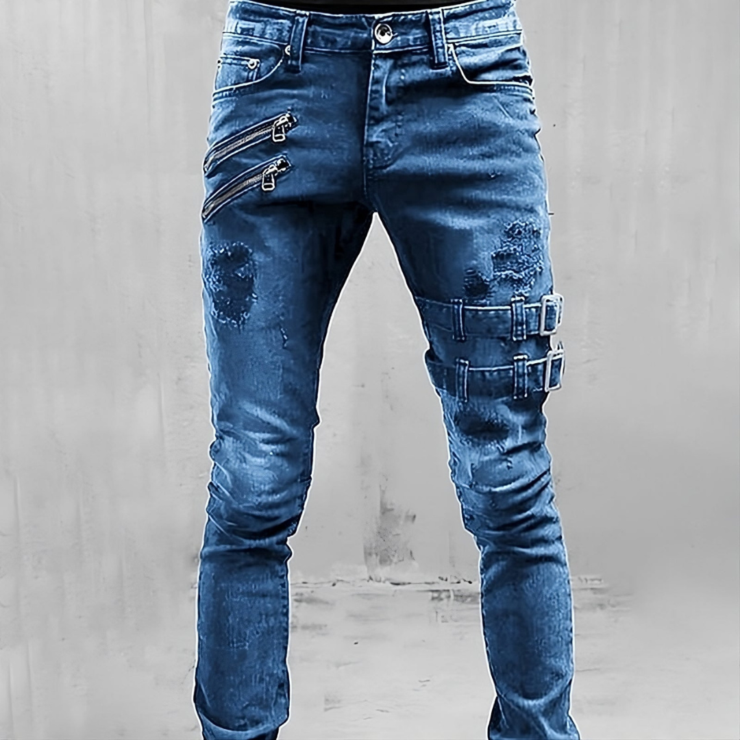Pantalon Jean Classique Homme Denim - luxestyle