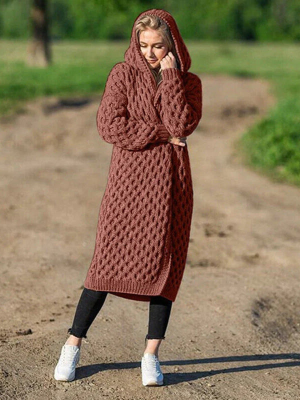 Manteau femme long polaire cappuccino
