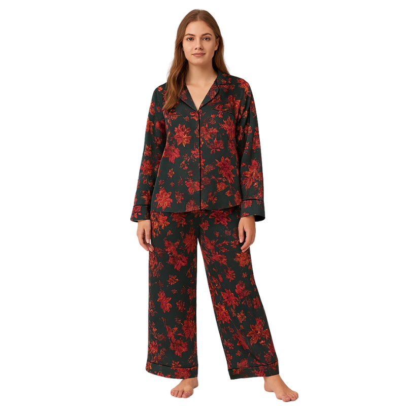 Ensemble Pyjama Florale Confortable pour Femme - LuxeStyle