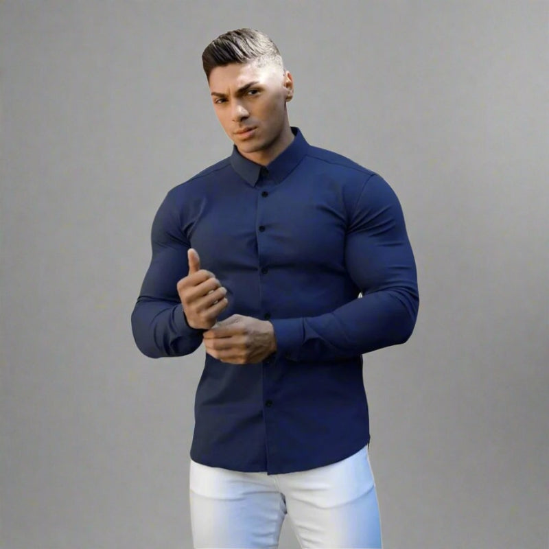 Chemise Élégante Homme Manches Longues Boutons