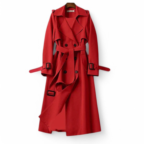 Trench-coat élégant de couleur unie pour femmes - léger à mi-hauteur