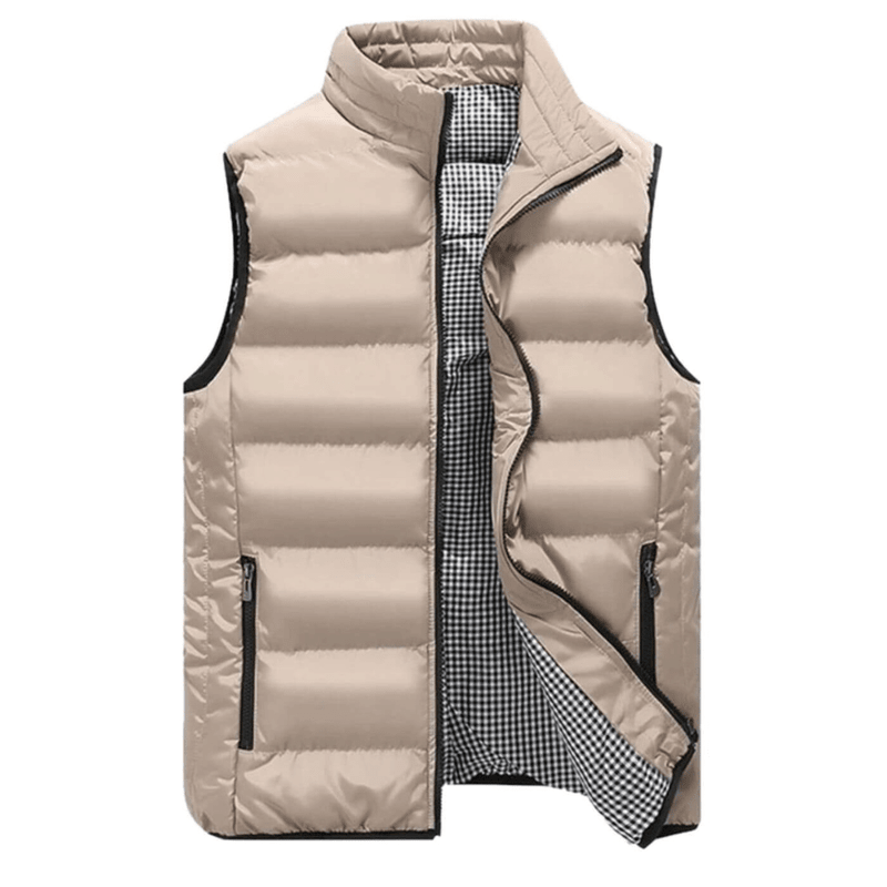 Gilet douillet sans manches marine pour homme