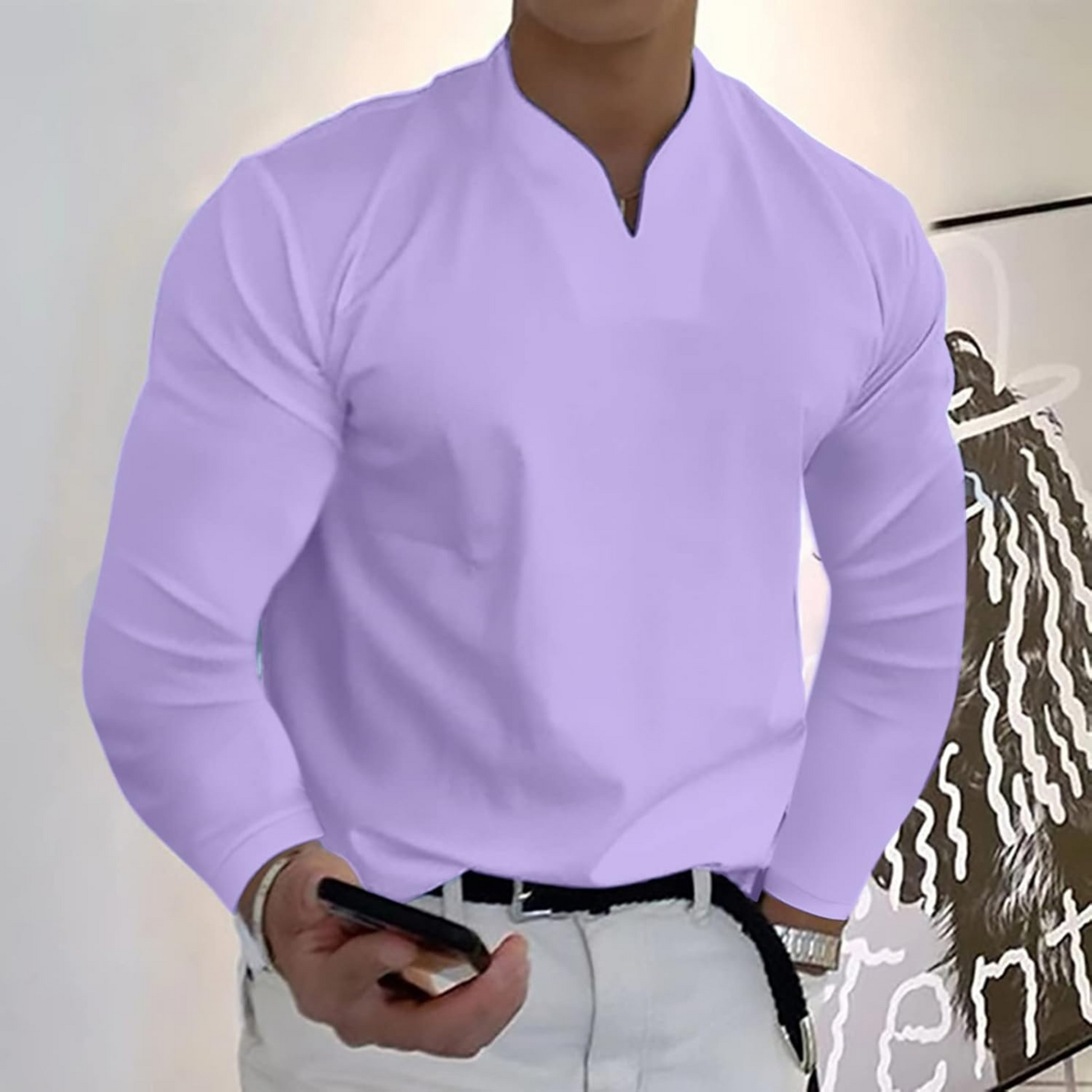 Polo Homme Classique Manches Longues Séchage Ultra-Rapide - luxestyle