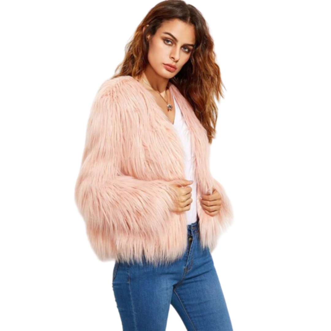 Manteau Femme Élégant en Fourrure Synthétique Luxe - luxestyle