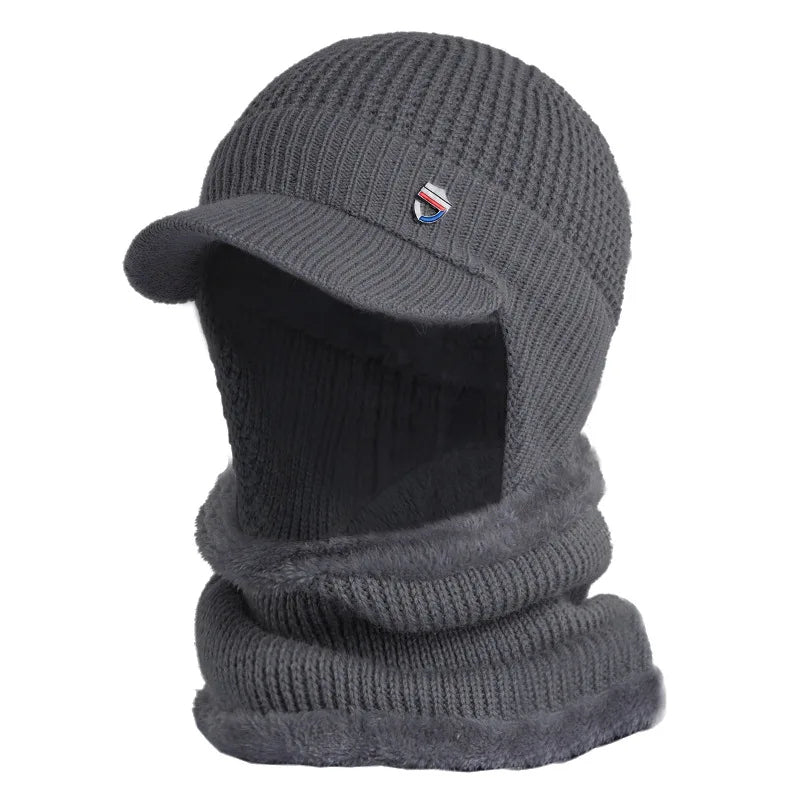 Casquette d'Hiver Douillette avec Cache-Oreilles pour Homme