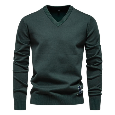 Pull Homme Col V Élégant et Chaud - LuxeStyle