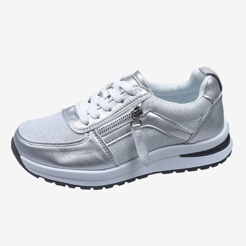 Baskets Mode à Semelle Thick avec Fermeture Éclair Latérale → Chaussures Sneakers Élégantes à Semelle Épaisse - LuxeStyle