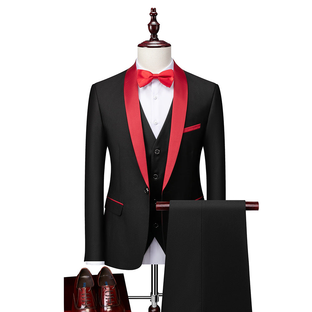 Costume Élégant Homme Pour Mariage avec Gilet et Nœud Papillon