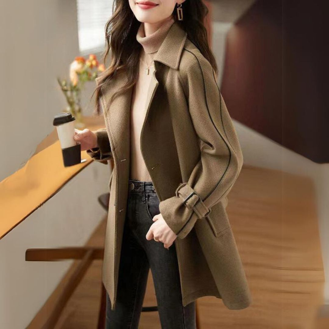Manteau Femme Élégant En Laine - luxestyle