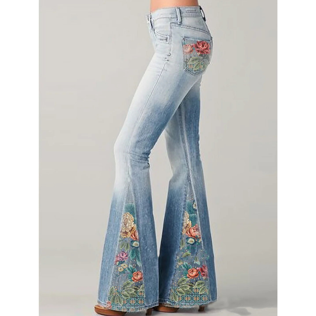 Margo | Jeans À Jambes Élargies Pour Femmes | Élégant - luxestyle