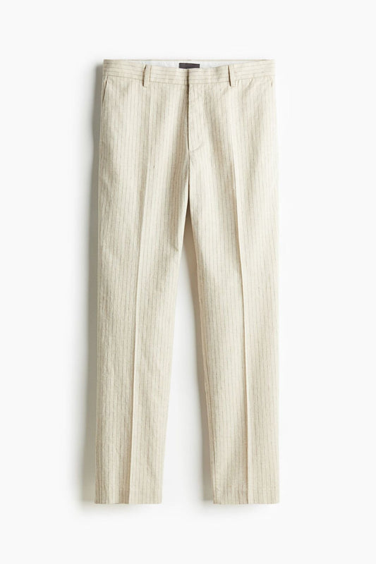 Pantalon Costume Rayé Élégant Homme - LuxeStyle
