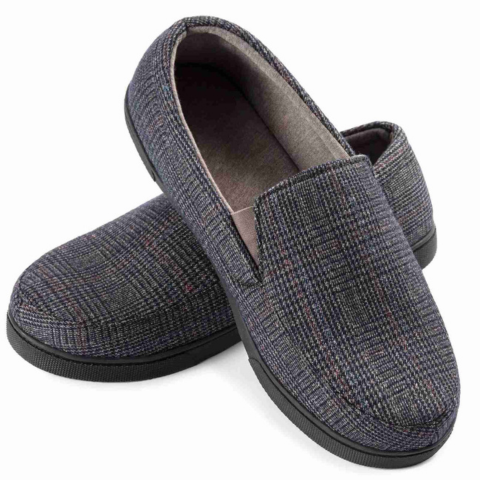 Mocassins douillets en tartan pour homme - LuxeStyle