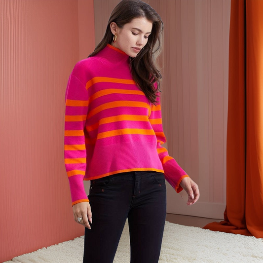 Pull Col Roulé Femme Élégant - luxestyle