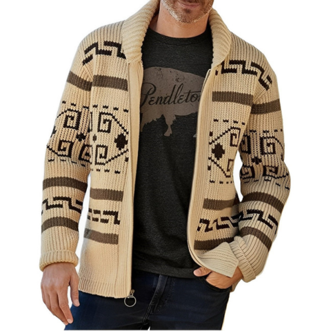 Cardigan Homme Tricoté Élégant Hiver - LuxeStyle