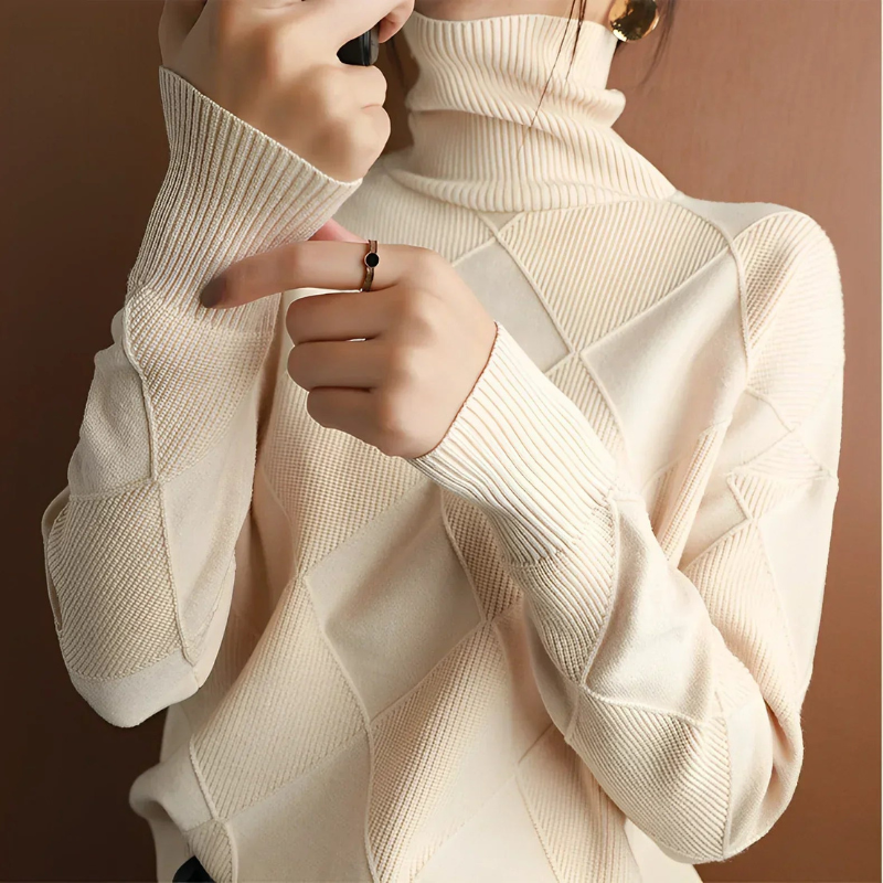 Pull à Col Roulé Femme Long et Confortable - luxestyle