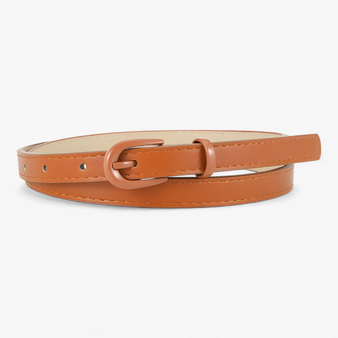 Ceinture Élégante en Cuir avec Boucle Discrète et Taille Réglable