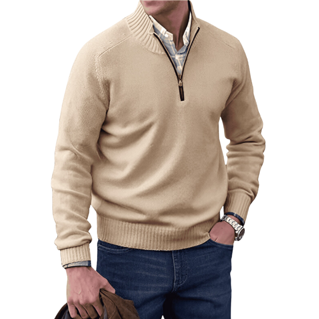 Pull Zippé Douillet Hiver Homme - luxestyle