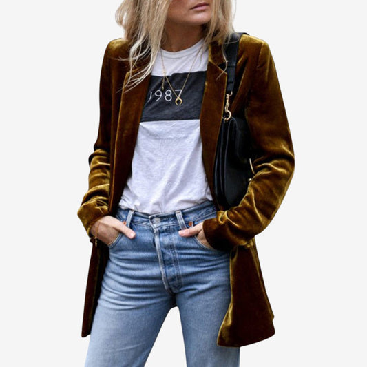 Blazer Féminin Élégant à Manches Longues - LuxeStyle