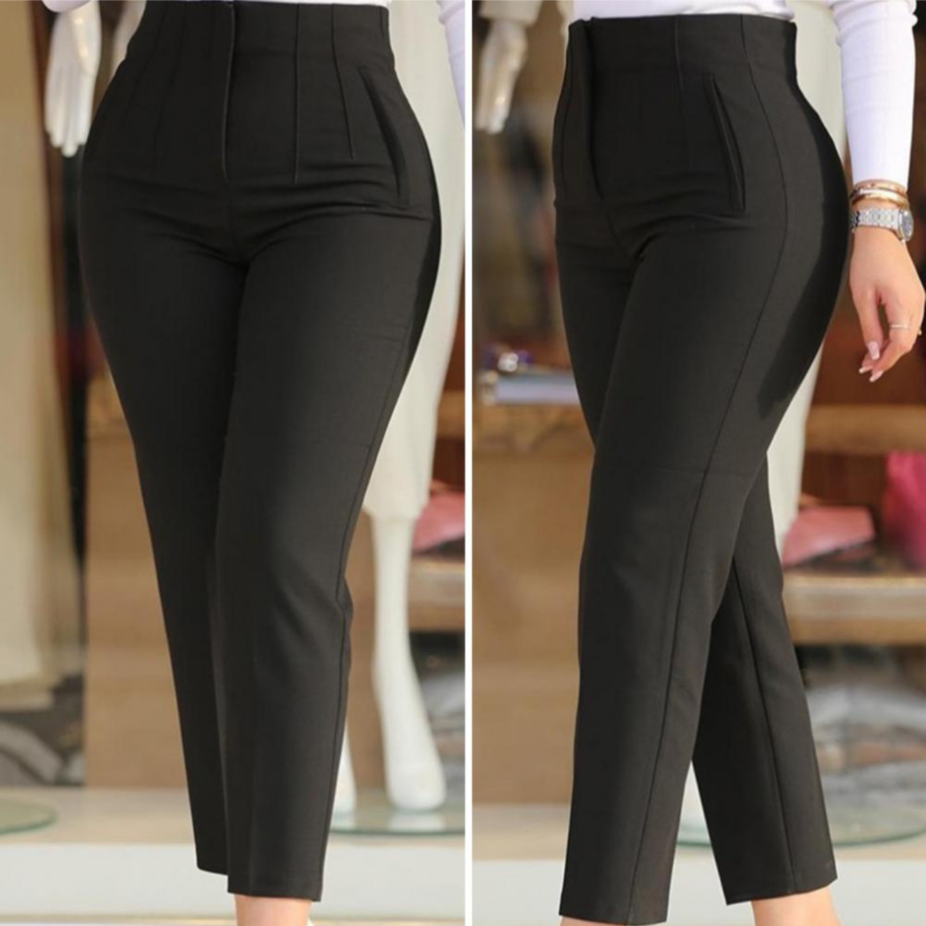 Pantalon Femme Haute Taille Élégant - luxestyle