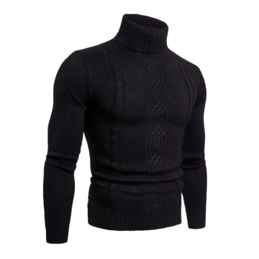 Pull Hiver Élégant Col Roulé Homme - luxestyle