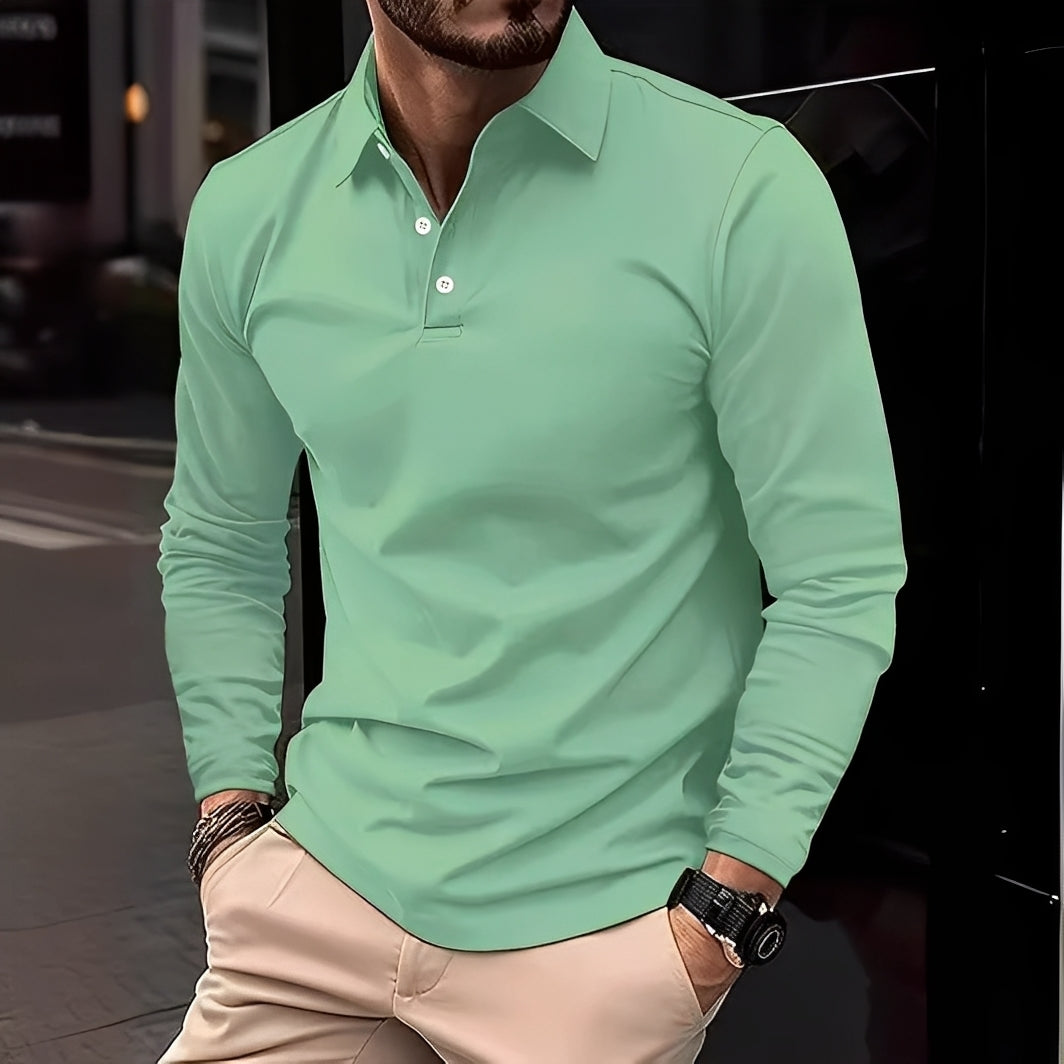 Polo Homme Élégant Manches Longues pour Tous les Jours