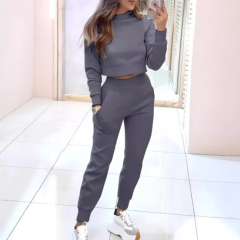 Combinaison sport femme deux pièces décontractée - LuxeStyle