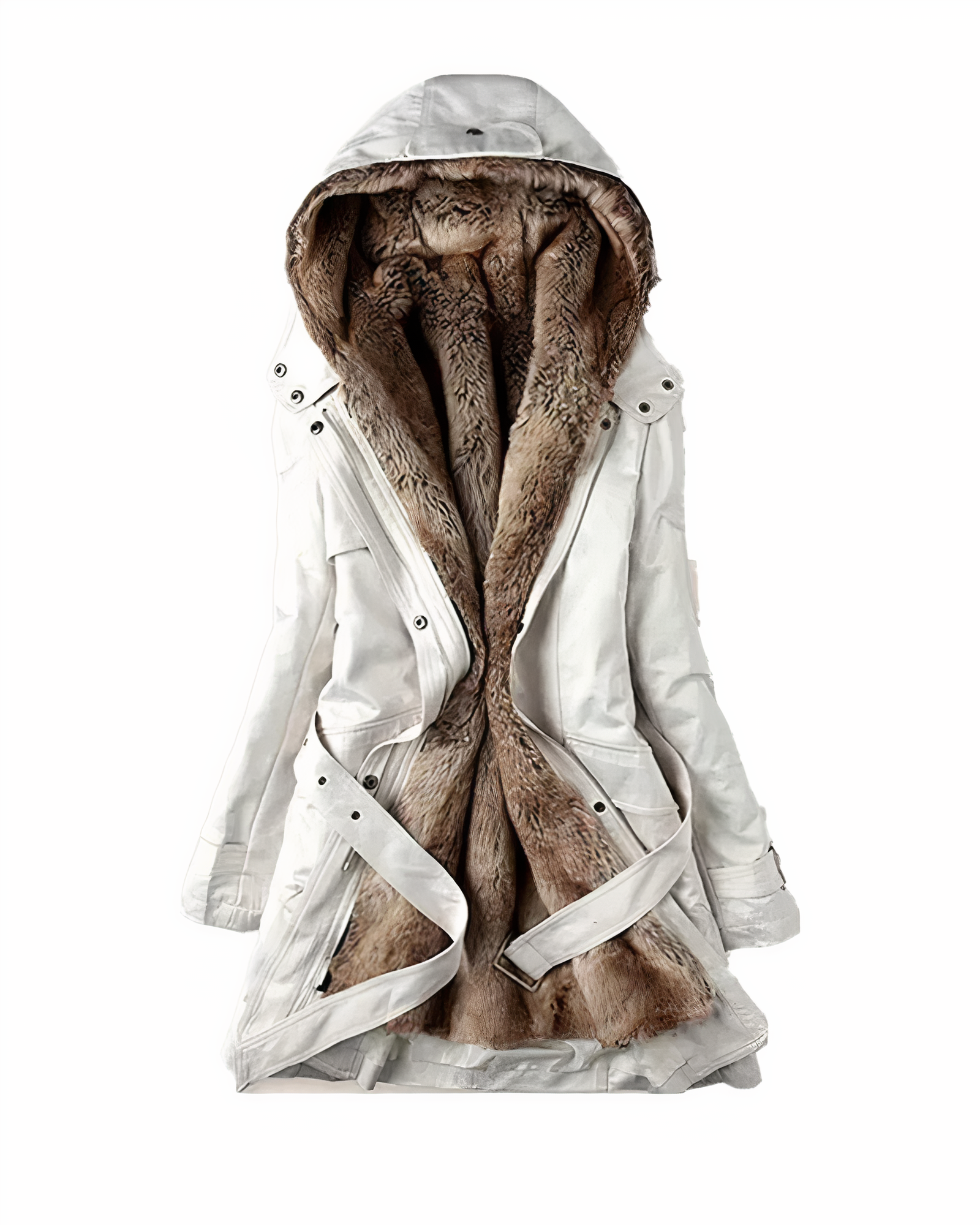 Manteau Hivernal Élégant pour Femme Noir et Blanc - luxestyle