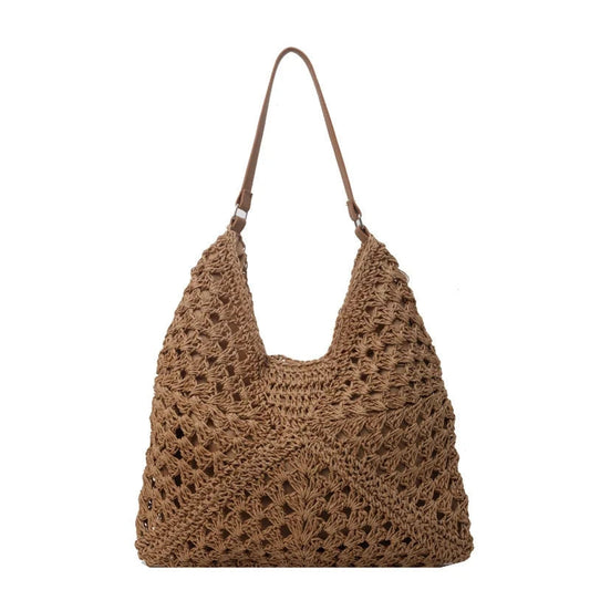 Sac Tressé Chic en Forme Triangulaire - LuxeStyle