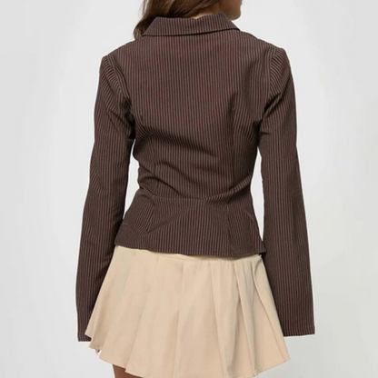 Blouse féminine cintrée Manches complètes - LuxeStyle