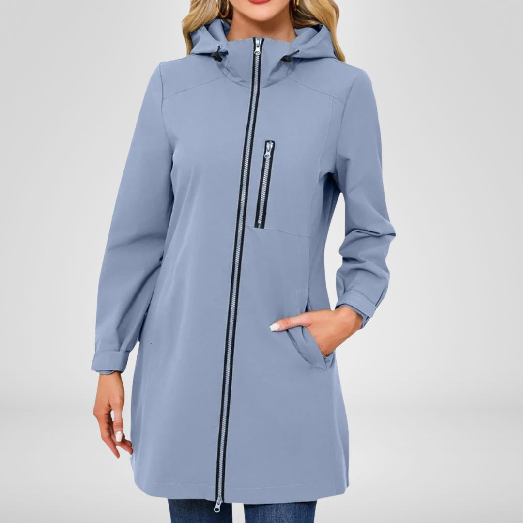 Veste Imperméable Féminine à Capuche pour Pluie et Vent