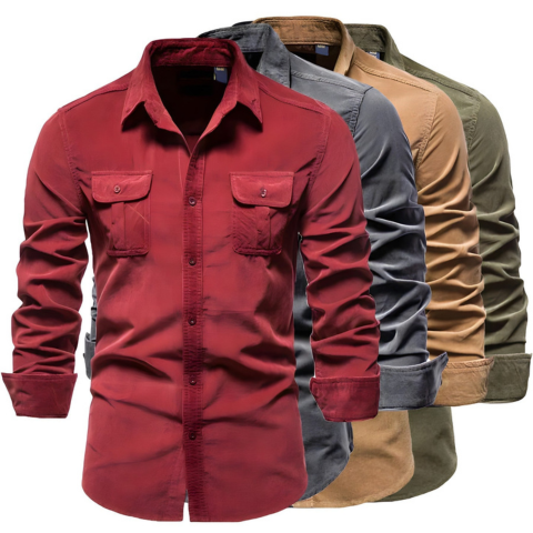 Chemise casual homme manches longues - LuxeStyle