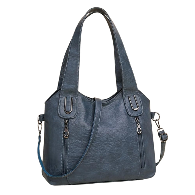 Sac à bandoulière femme avec poches zippées multiples