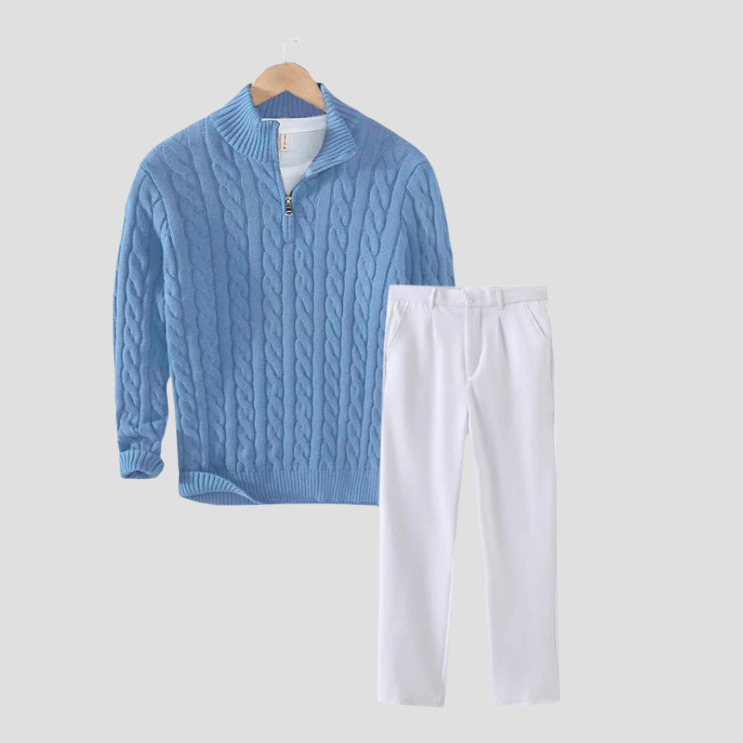 Pull en Laine Marine Élégant pour Homme