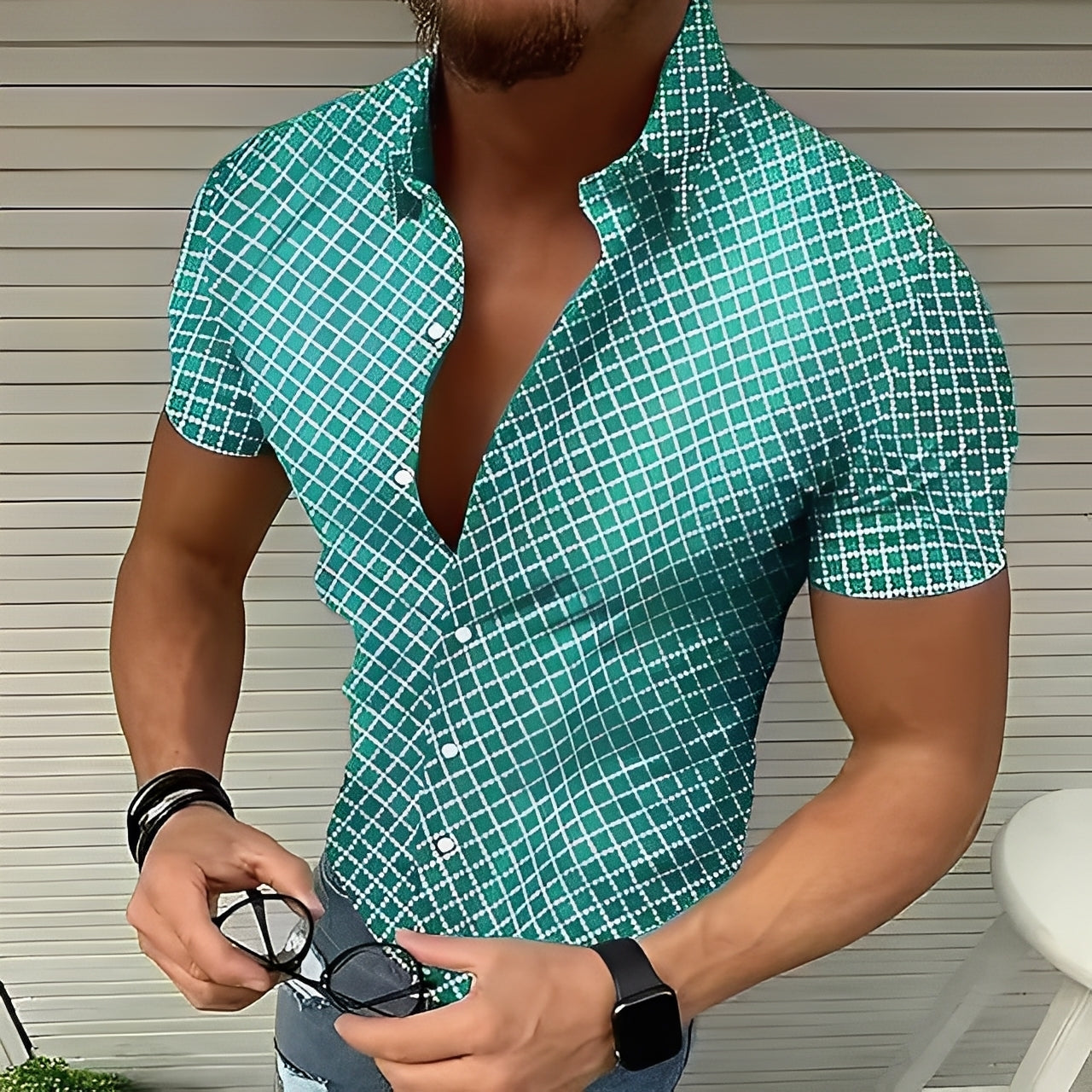 Chemise Homme Élégante Manches Longues pour Travail Quotidien