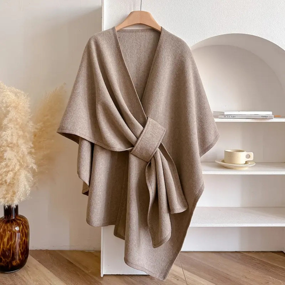 Manteau Cape Femme Élégant - Poncho Hiver Douillet en Polaire - LuxeStyle