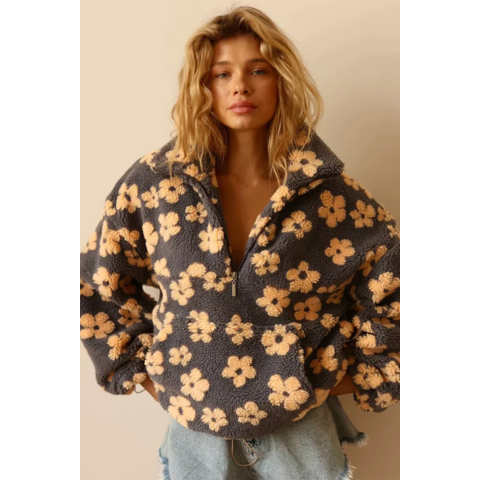 Pull fleuri chic pour femme hiver - LuxeStyle