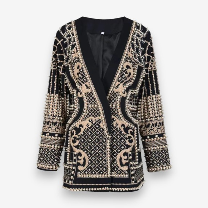 Veste Féminine à Manches Longues Col en V - LuxeStyle