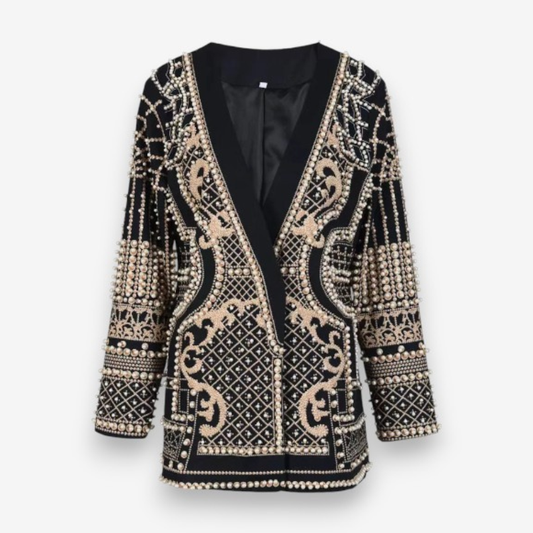 Veste Féminine à Manches Longues Col en V - LuxeStyle