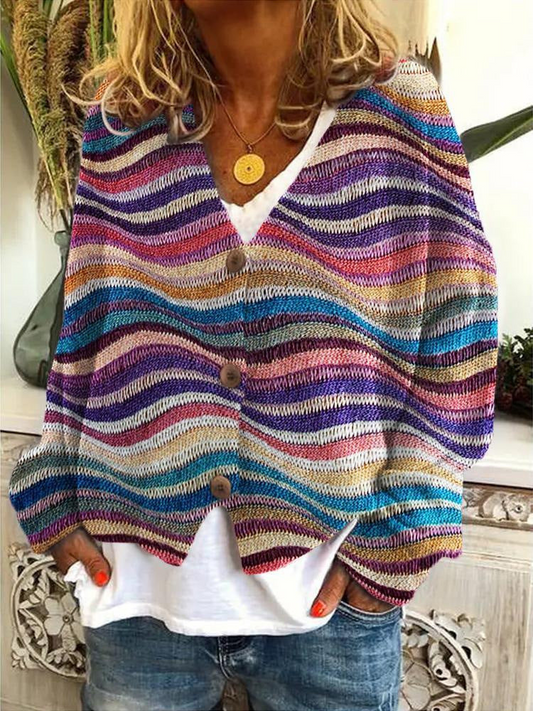 Cardigan Féminin Colorblock Chic - luxestyle