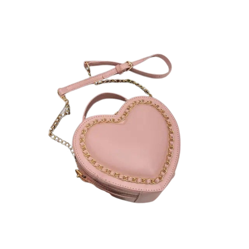 Sac à Épaule Cœur Femmes Chaîne Réglable - LuxeStyle